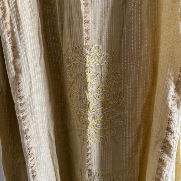 NWT Zara Long Embroidered Yellow Maxi Dress Size Medium - Picture 12 of 15